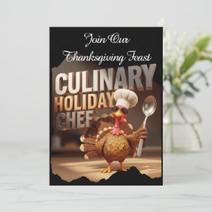 Funny Culinary Thanksgiving Turkey Feast Invitation
