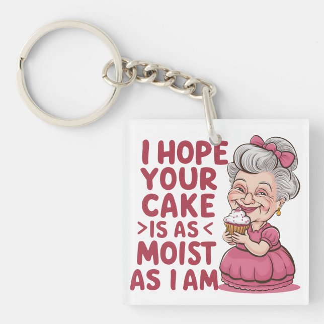 Funny Cupcake Baking Grandma Quotes Cupcake Lover Key Ring (Front)