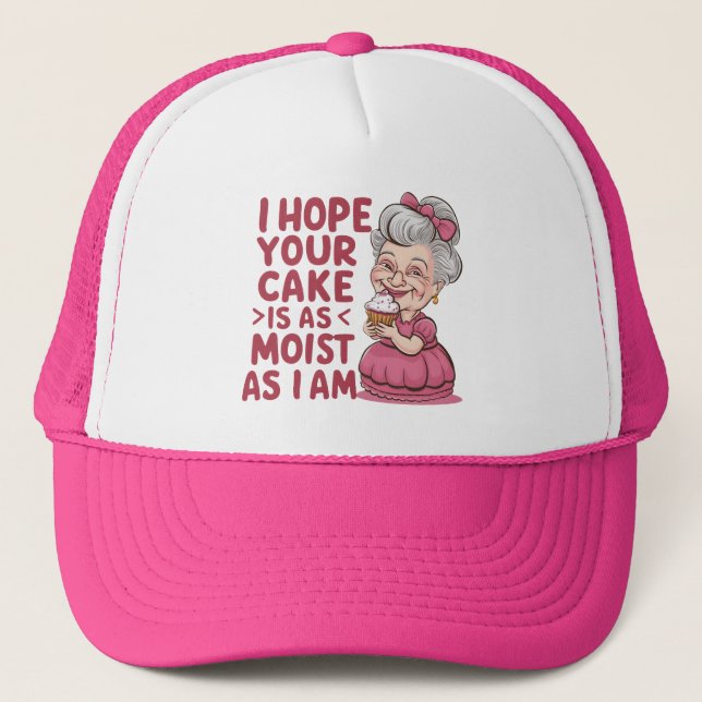 Funny Cupcake Baking Grandma Quotes Cupcake Lover Trucker Hat (Front)