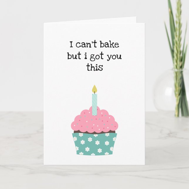 Funny Cupcake Birthday Card (Front)