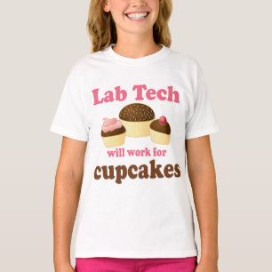 Funny Cupcakes Design Lab Tech T-Shirt