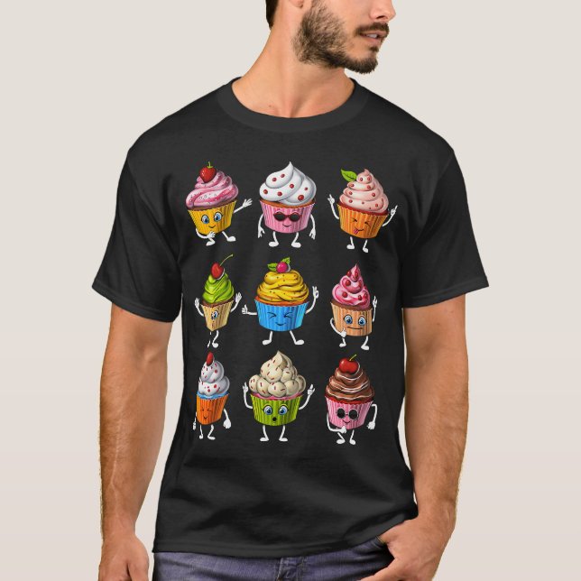 Funny Cupcakes T-Shirt (Front)