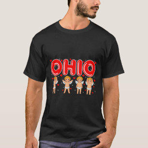 Funny Cupid Ohio Midwestern Party O-h-i-o In Valen T-Shirt