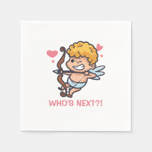Funny Cupid Valentine's Day   Napkin