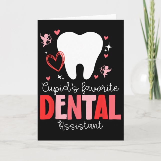 Funny Cupid's Favourite Dental Istant Valentine's  Card (Front)