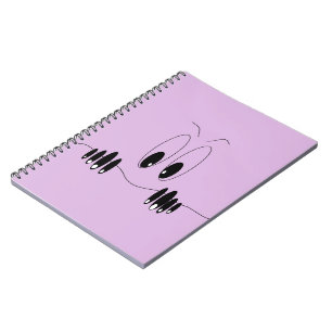 Funny Curiosity Eyes - Cartoon Drawing Happy Smile Notebook