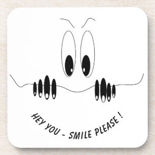 Funny Curiosity Eyes Coaster Smile
