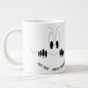 Funny Curiosity Eyes Coffee Mug Smile