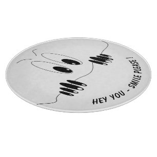 Funny Curiosity Eyes - Smile - Add Your Text/Colou Cutting Board