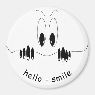 Funny Curiosity Eyes - Smile - Add Your Text/Colou Magnet