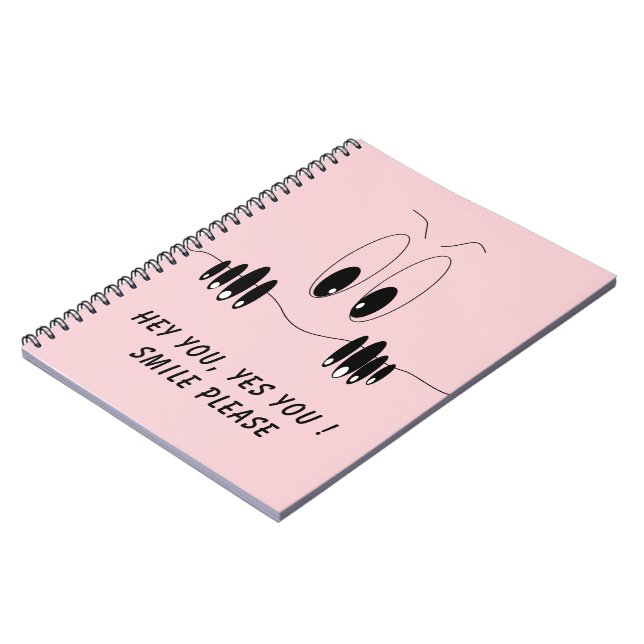 Funny Curiosity Eyes - Smile - Add Your Text/Colou Notebook (Left Side)