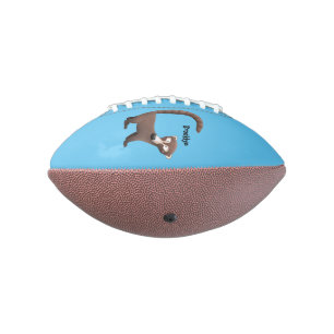 Funny curious coatimundi cartoon illustration football