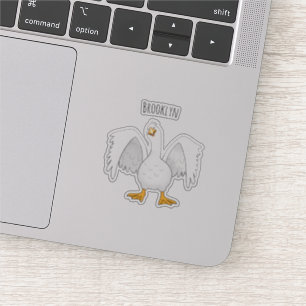 Funny curious domestic goose cartoon illustration