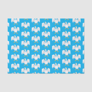 Funny curious domestic goose cartoon illustration tissue paper