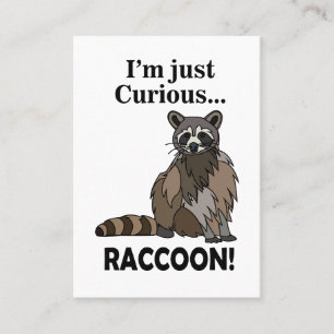 Funny Curious Racoon Business Card