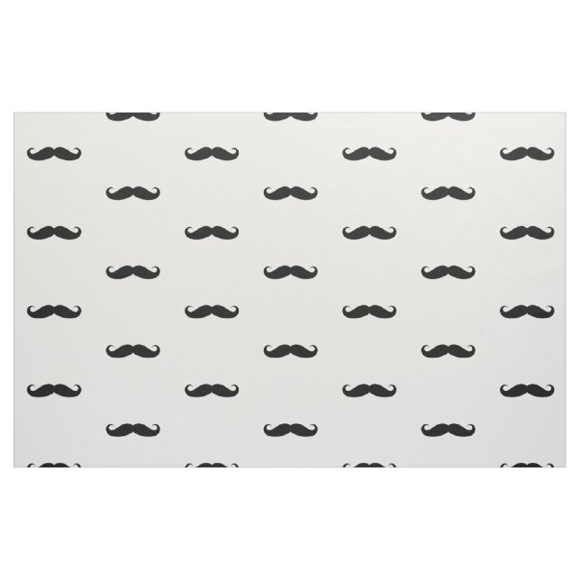Funny Curled Black Moustache Fabric (Fat Quarter)
