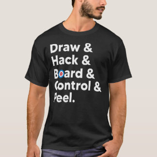 Funny Curling meme draw hack board control peel T-Shirt