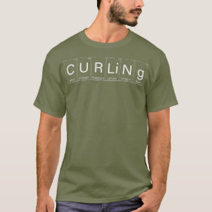 Funny Curling Periodic Elements Nerd Curling T-Shirt