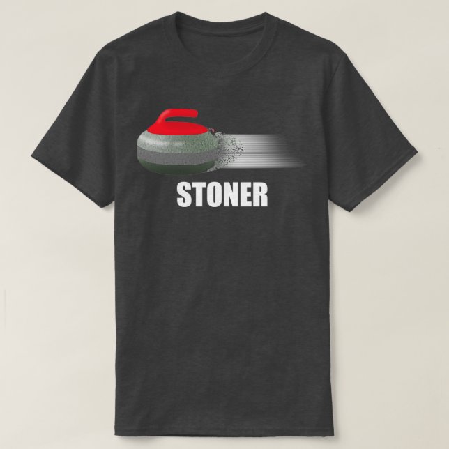 Funny Curling stone T-Shirt (Design Front)