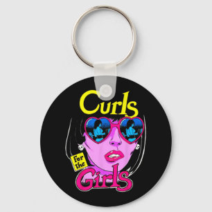 Funny Curls For Girls Gym Weightlifting Bodybuildi Key Ring