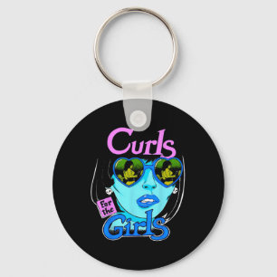 Funny Curls For Girls Gym Weightlifting Bodybuildi Key Ring