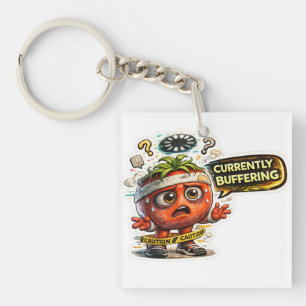 Funny Currently Buffering T-Shirt Retro Sarcasti Key Ring