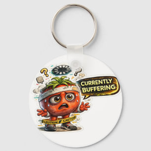 Funny Currently Buffering T-Shirt Retro Sarcasti Key Ring