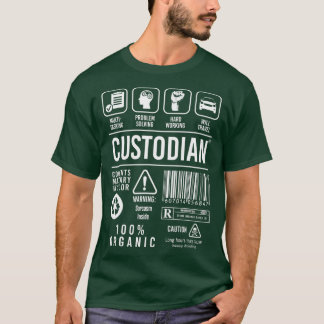 Funny Custodian Job Description Janitor Gift T-Shirt