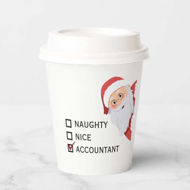 Funny Custom Any Profession Christmas  Paper Cups (Front)