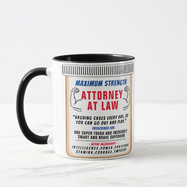 Funny Custom Attorney Gift Mug (Left)