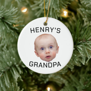 Funny Custom Baby Face  Ceramic Ornament