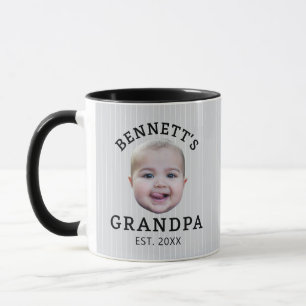 Funny Custom Baby Face Grandpa Photo Mug