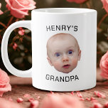 Funny Custom Baby Face  Large Coffee Mug<br><div class="desc">Custom Baby Face Coffee Mug, Replace the face of this baby with your favourite photo (make sure to crop as much to the face as possible and use an app to remove the background) and personalise this funny mug with your kid, husband, or boyfriend on it! Also a fun and...</div>