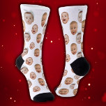 Funny Custom Baby Face Photo Face 3 Photos Socks<br><div class="desc">Funny Custom Baby Face Photo Face 3 Photos Socks, Replace the face with your favourite photo (make sure to crop as much to the face as possible and use an app to remove the background) and personalise this funny Socks with your kid, husband, pet or boyfriend on it! Also a...</div>