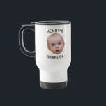 Funny Custom Baby Face  Travel Mug<br><div class="desc">Custom Baby Face Coffee Mug, Replace the face of this baby with your favourite photo (make sure to crop as much to the face as possible and use an app to remove the background) and personalise this funny mug with your kid, husband, or boyfriend on it! Also a fun and...</div>