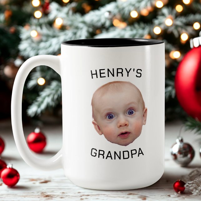 Funny Custom Baby Face  Two-Tone Coffee Mug (Creator Uploaded)