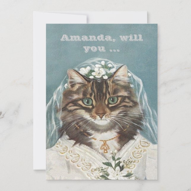 Funny custom be my bridesmaid/maid of honour invitation (Front)