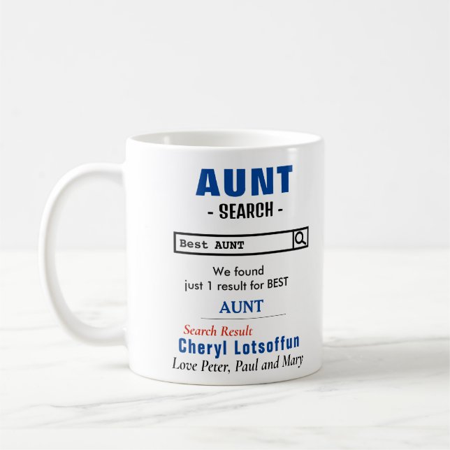 Funny Custom Best Aunt Mug (Left)