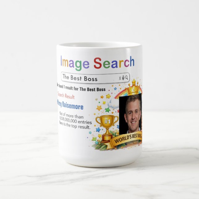 Funny Custom Best Boss Search Gift Mug (Center)