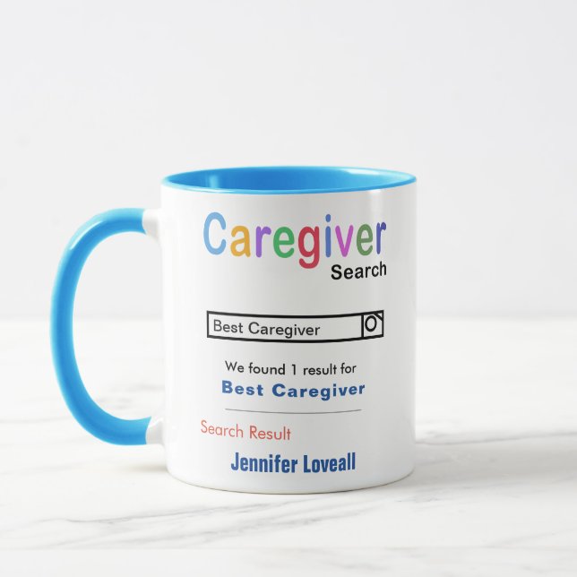 Funny Custom Best Caregiver Mug (Left)
