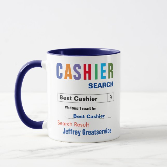Funny Custom Best Cashier Mug (Left)