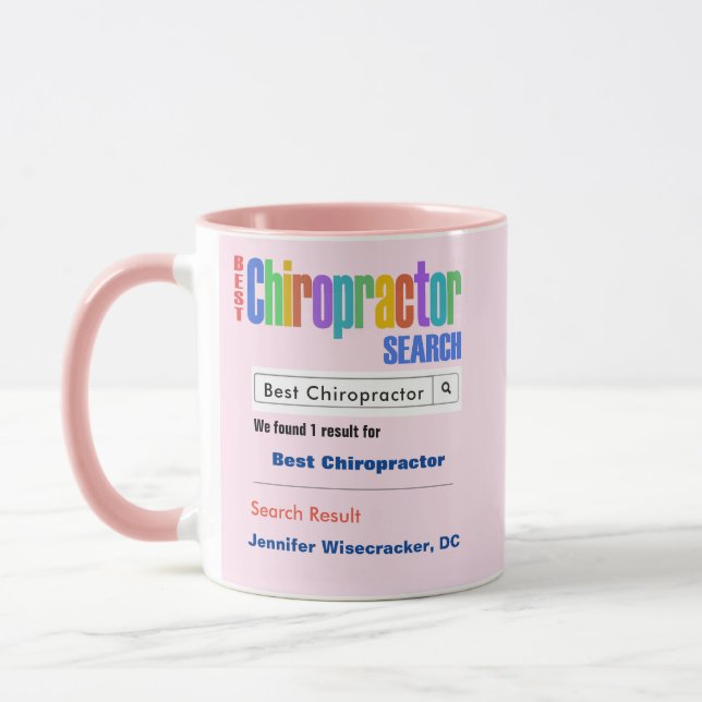 Funny Custom Best Chiropractor Gift Mug (Left)