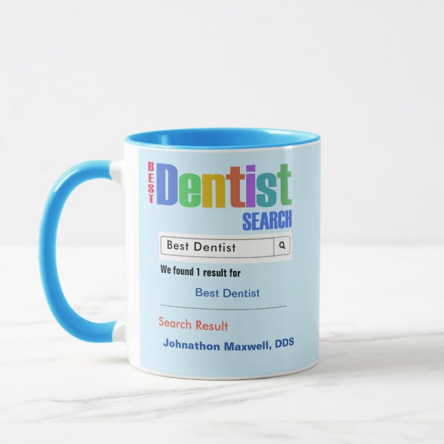 Funny Custom Best Dentist Gift Mug (Left)