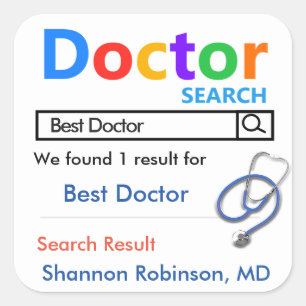 Funny Custom Best Doctor Gift  Square Sticker