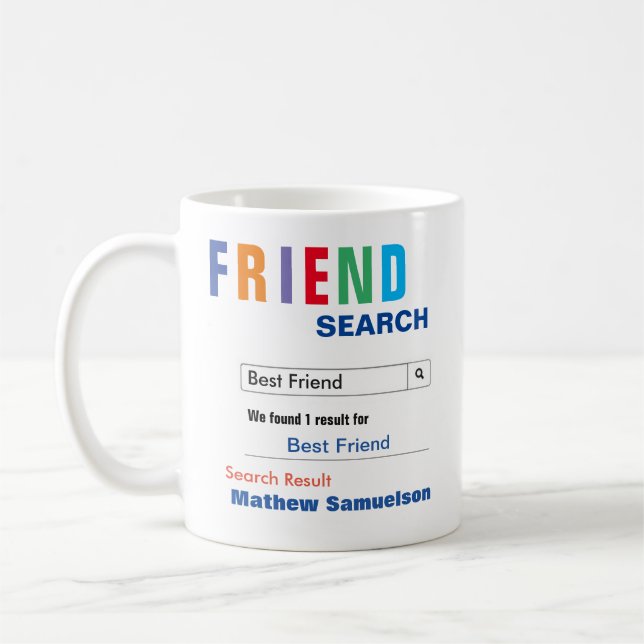 Funny Custom Best Friend Gift Coffee Mug (Left)