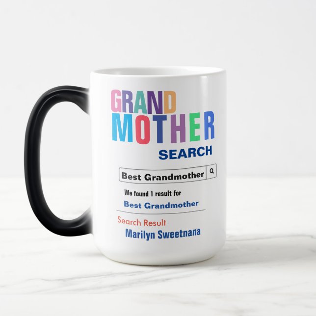 Funny Custom Best Grandmother Gift Magic Mug (Left)