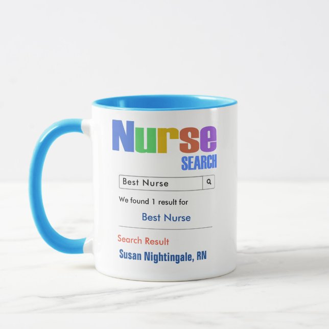 Funny Custom Best Nurse Gift Mug (Left)