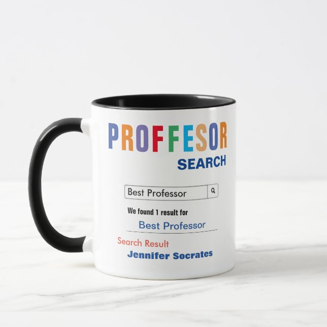 Funny Custom Best Professor Gift Mug (Left)