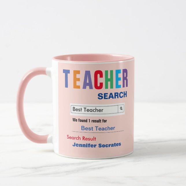 Funny Custom Best Teacher Gift Mug (Left)