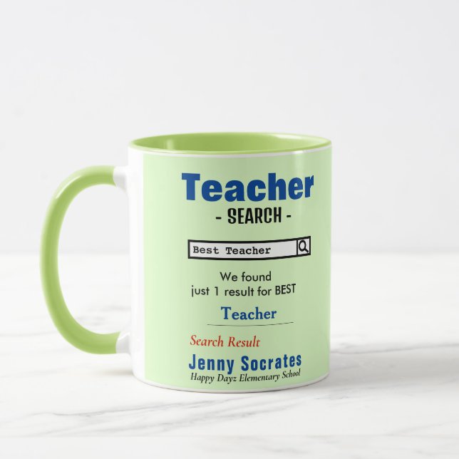 Funny Custom Best Teacher Mug (Left)